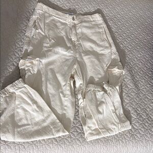 Cream Cargo Pants